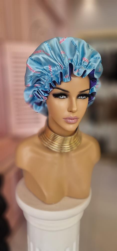 İpek Saten Saç Sağlığı Bonesi Çift Taraflı Özel Seri Mor Rengi