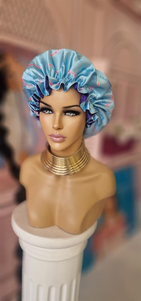 İpek Saten Saç Sağlığı Bonesi Çift Taraflı Özel Seri Mor Rengi