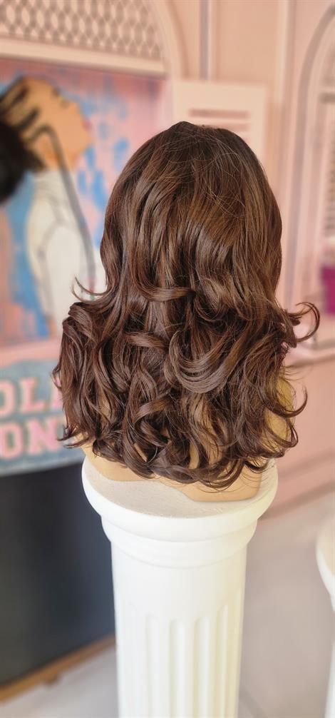 LOLLY PONY Dalgalı Golden Brown 50cm Kore Fiber Sentetik Ön Tül Peruk