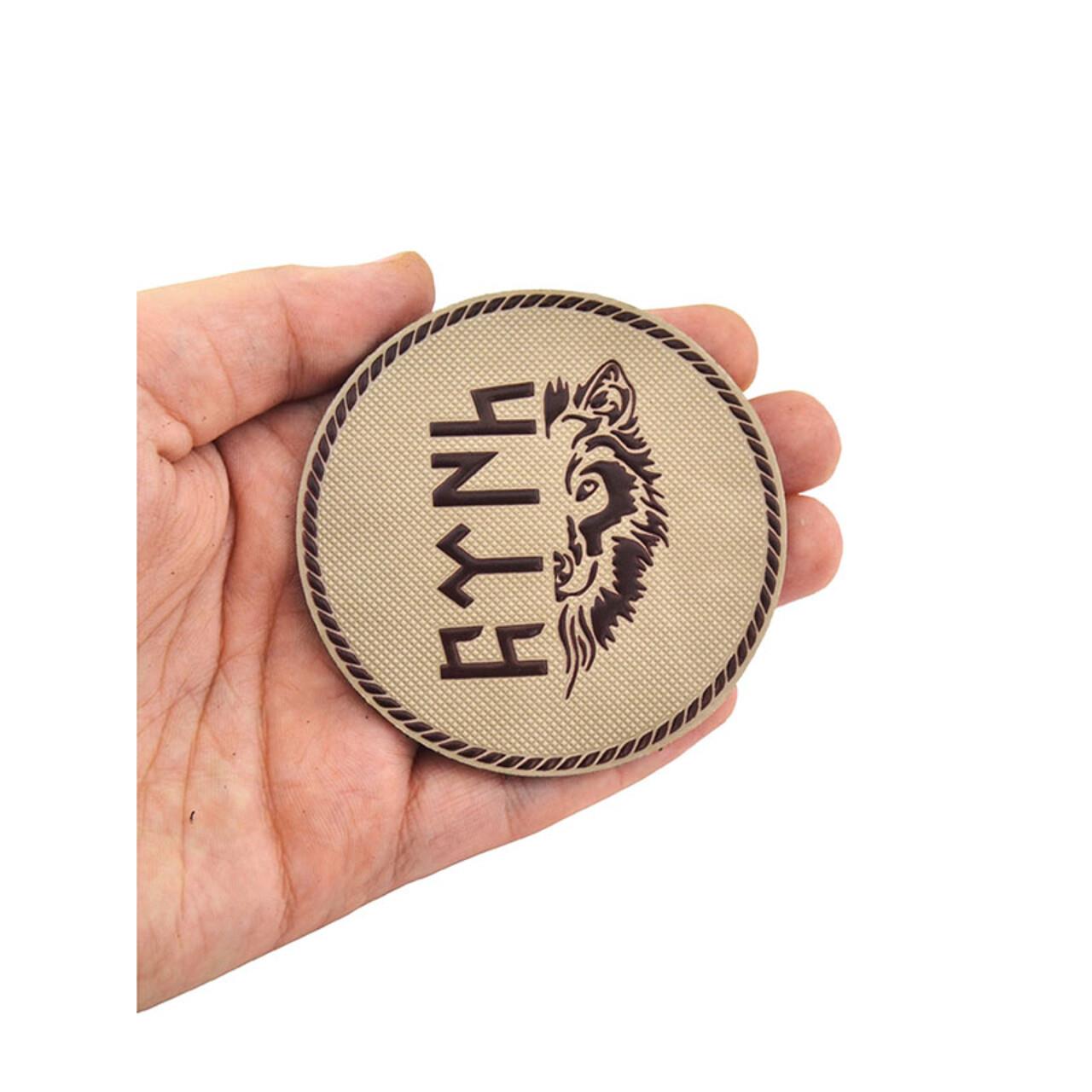 Türk Yazılı, Kurt Logolu Patch, Askeri Cırtlı Peç