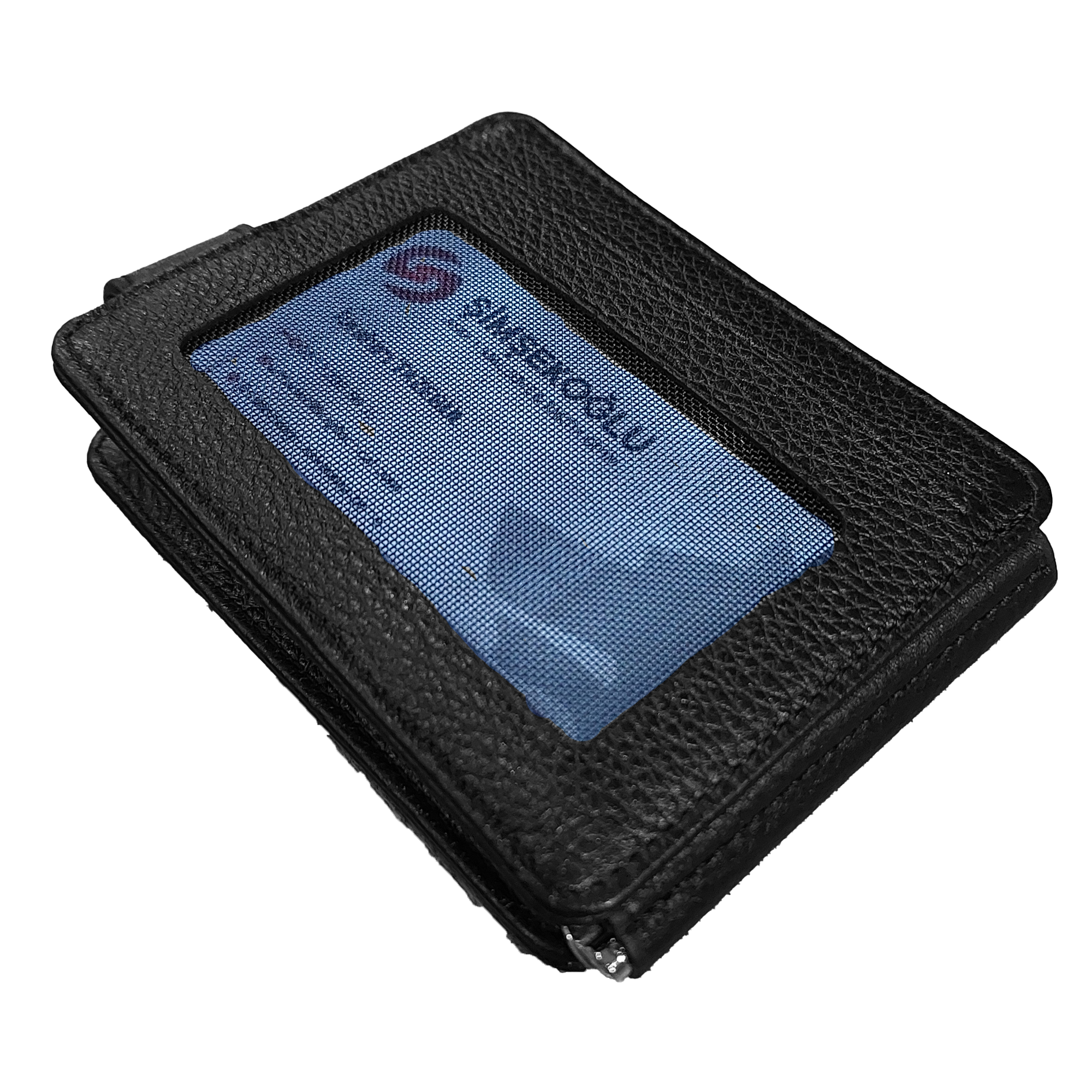 Polis Rozetli Deri Kartlık Siyah