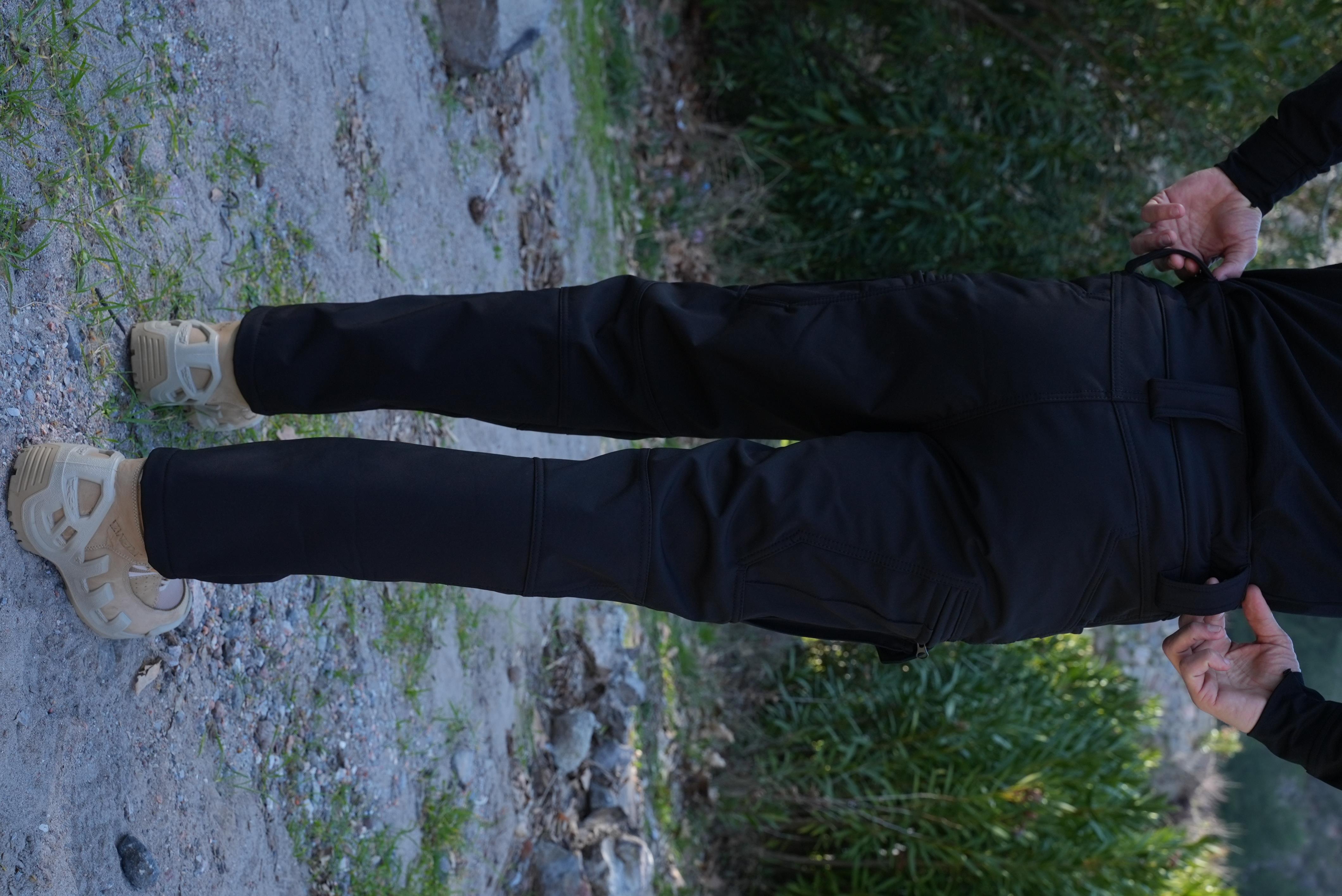 Softshell Taktik Pantolon 1062 Siyah 8 Cepli Su ve Rüzgar Geçirmez Pantolon