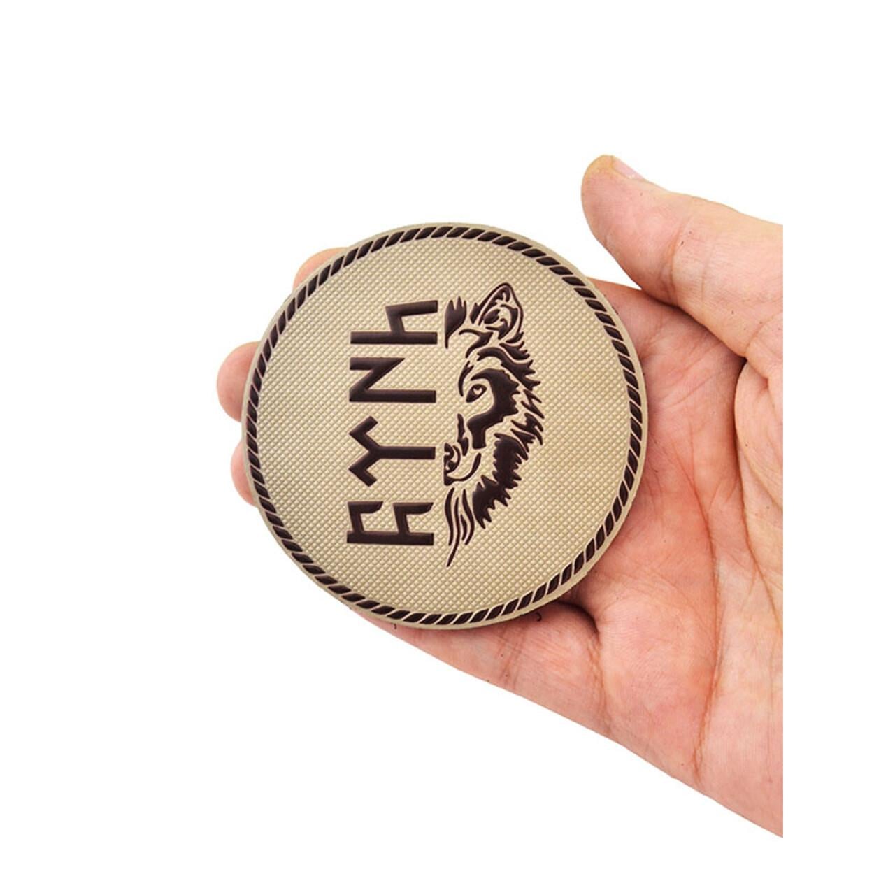 Türk Yazılı, Kurt Logolu Patch, Askeri Cırtlı Peç