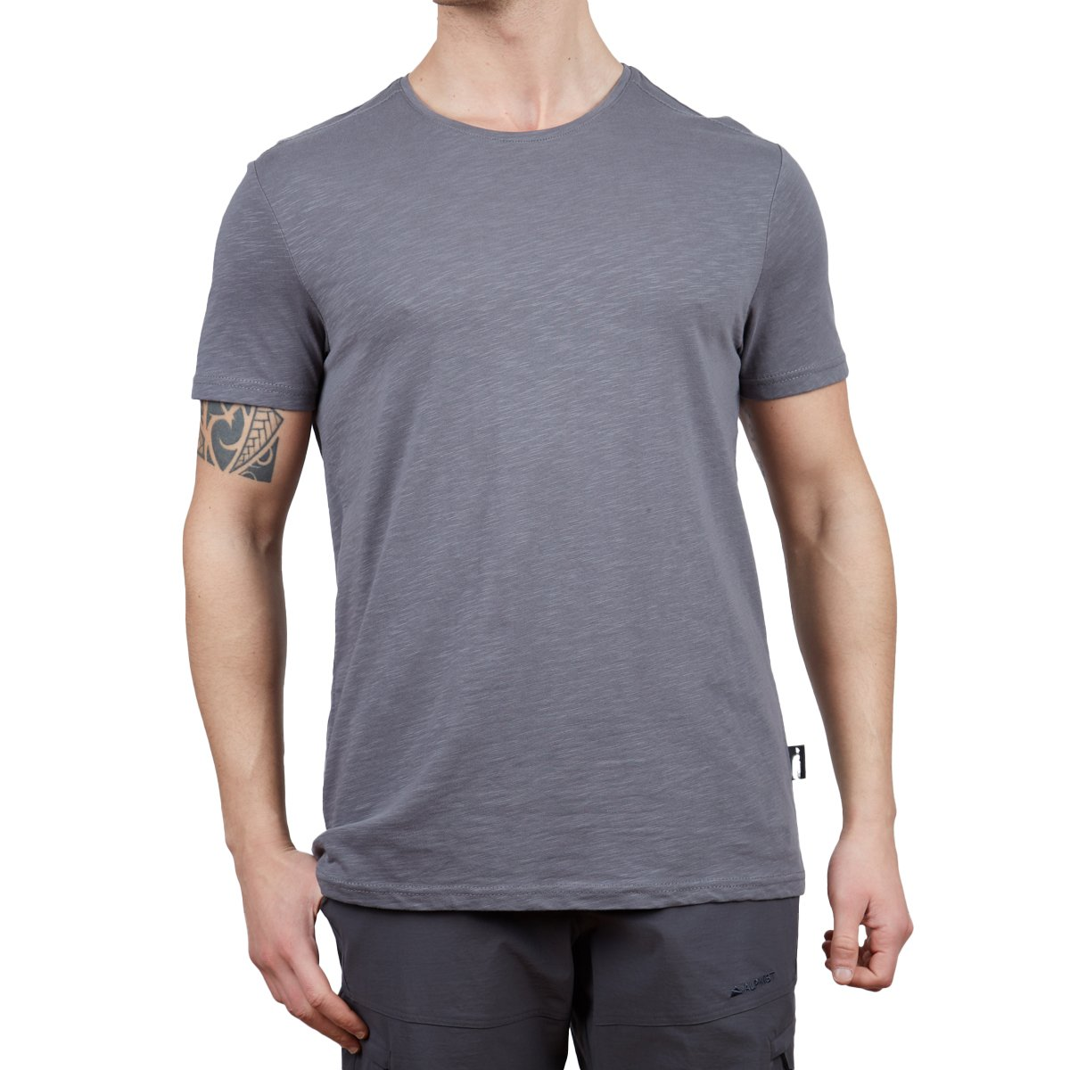 Alpinist Yazlık Kısa Kol Antrasit Basic Tshirt