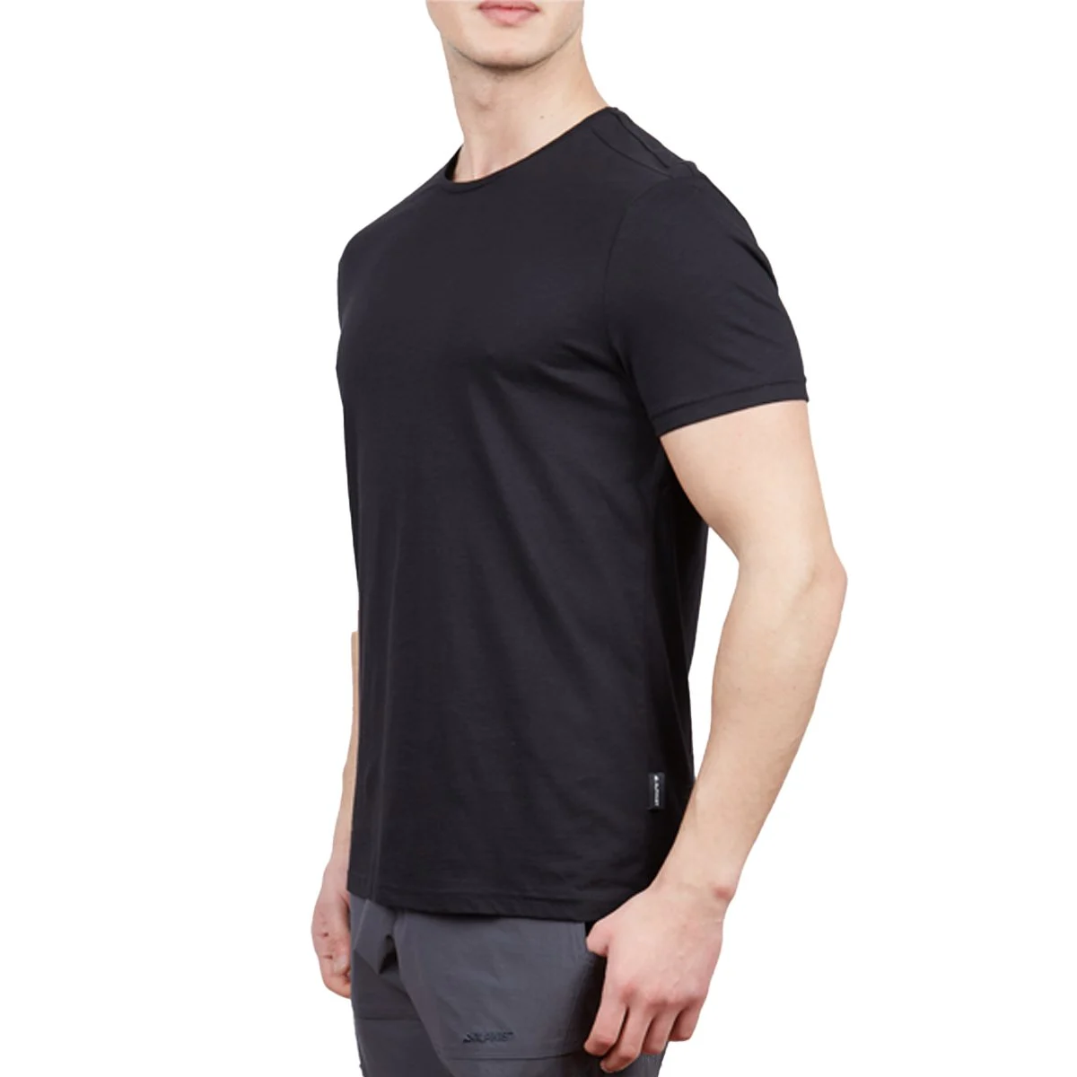 Alpinist Yazlık Kısa Kol Siyah Basic Tshirt