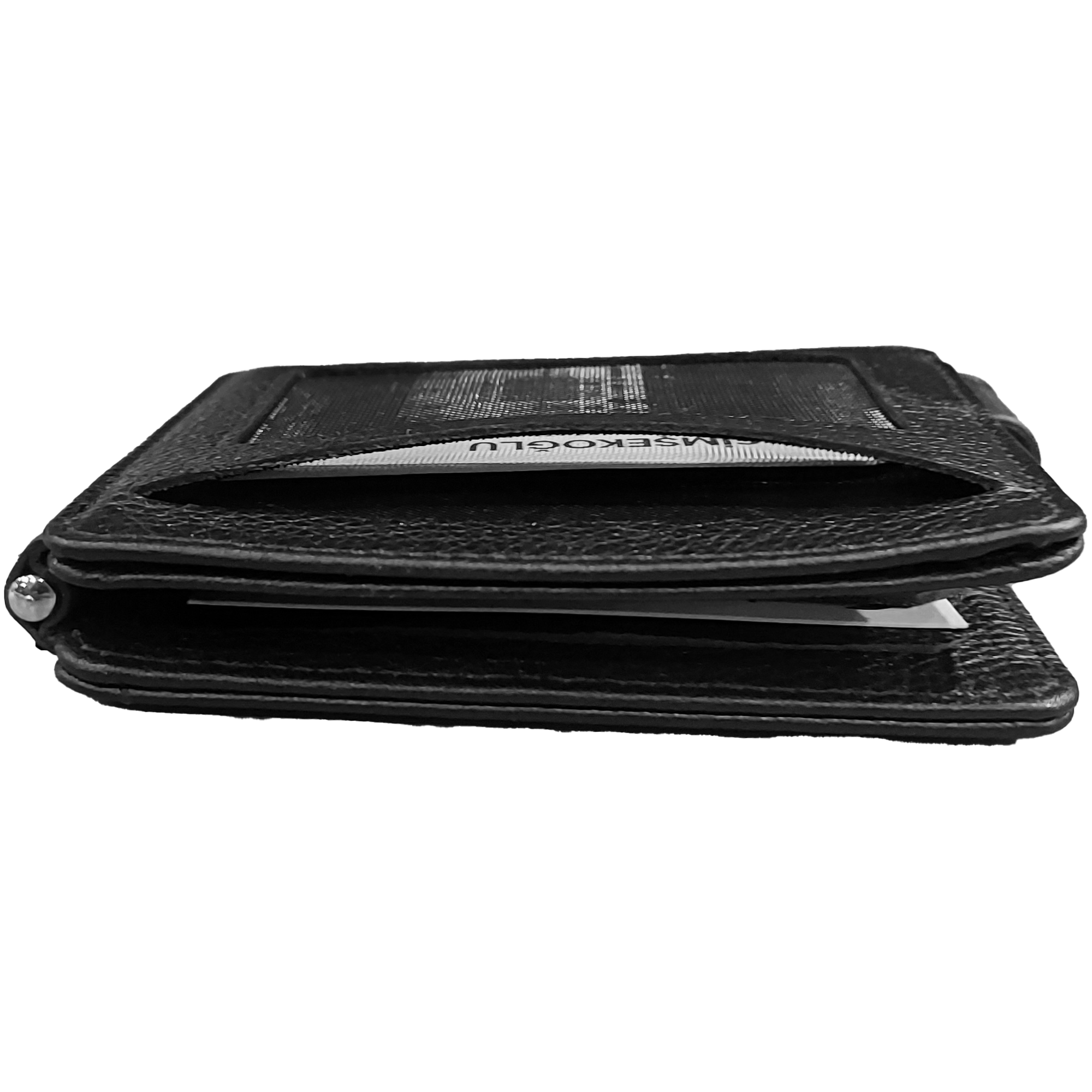 Polis Rozetli Deri Kartlık Siyah