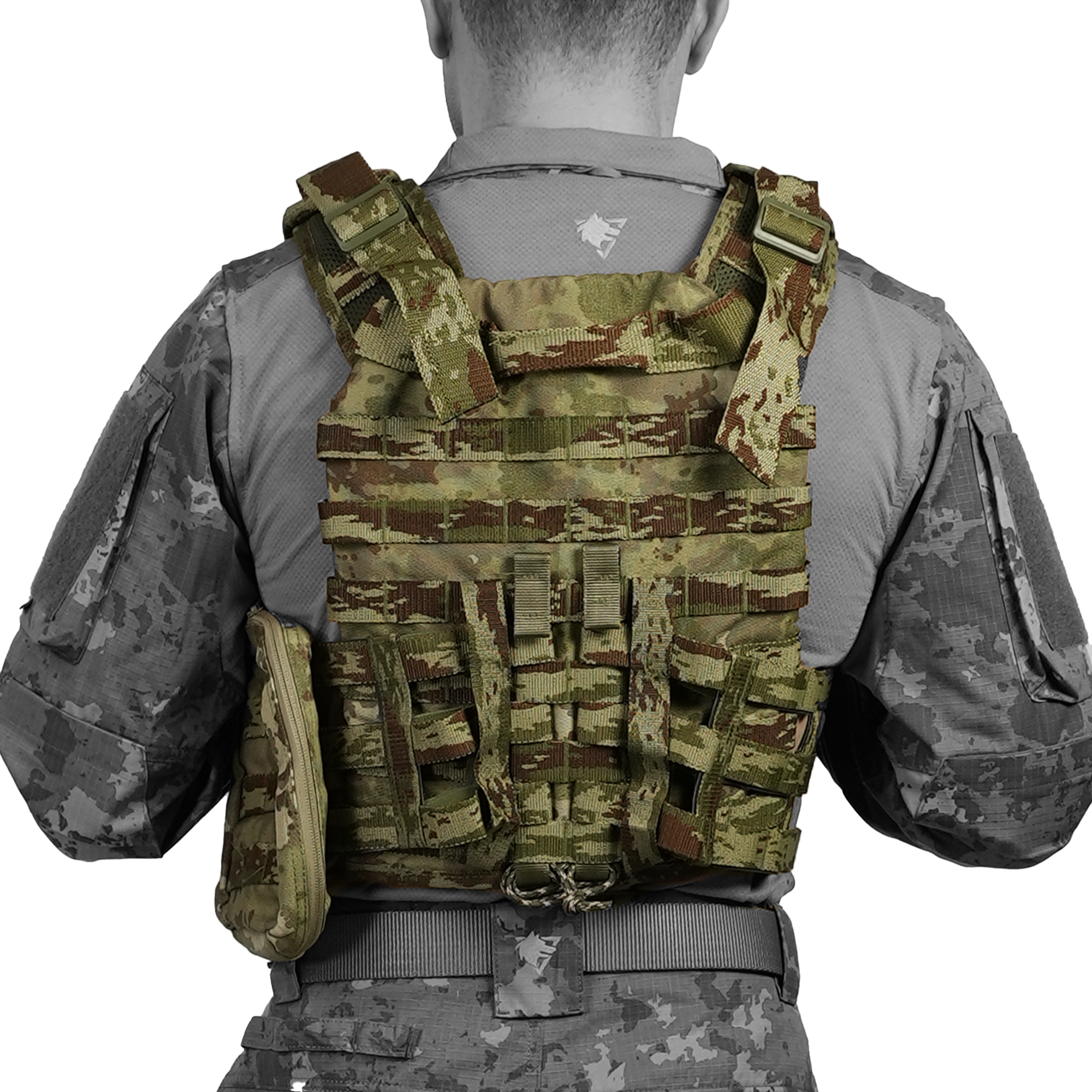 Balistik Plaka Takılabilen Askeri Kamuflaj 5.56 Tam Donanımlı Hücum Yeleği