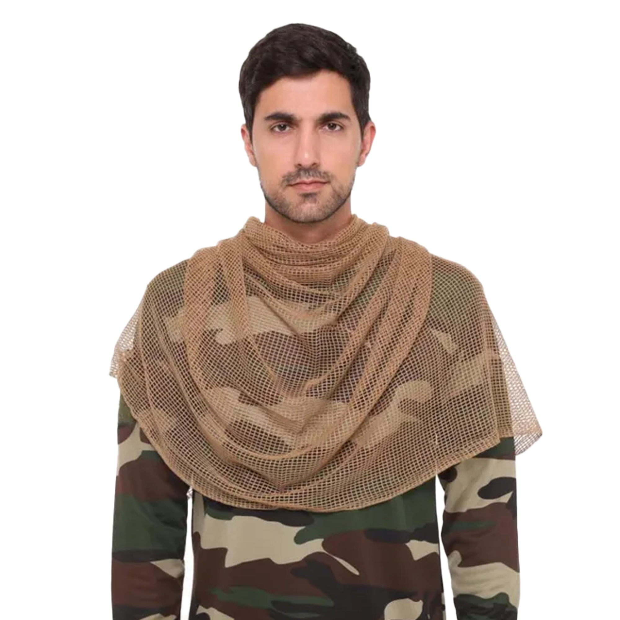Bej Kare Fileli Askeri Şal, Fileli Puşi, Gizlenme Ağı Tactical File Puşi