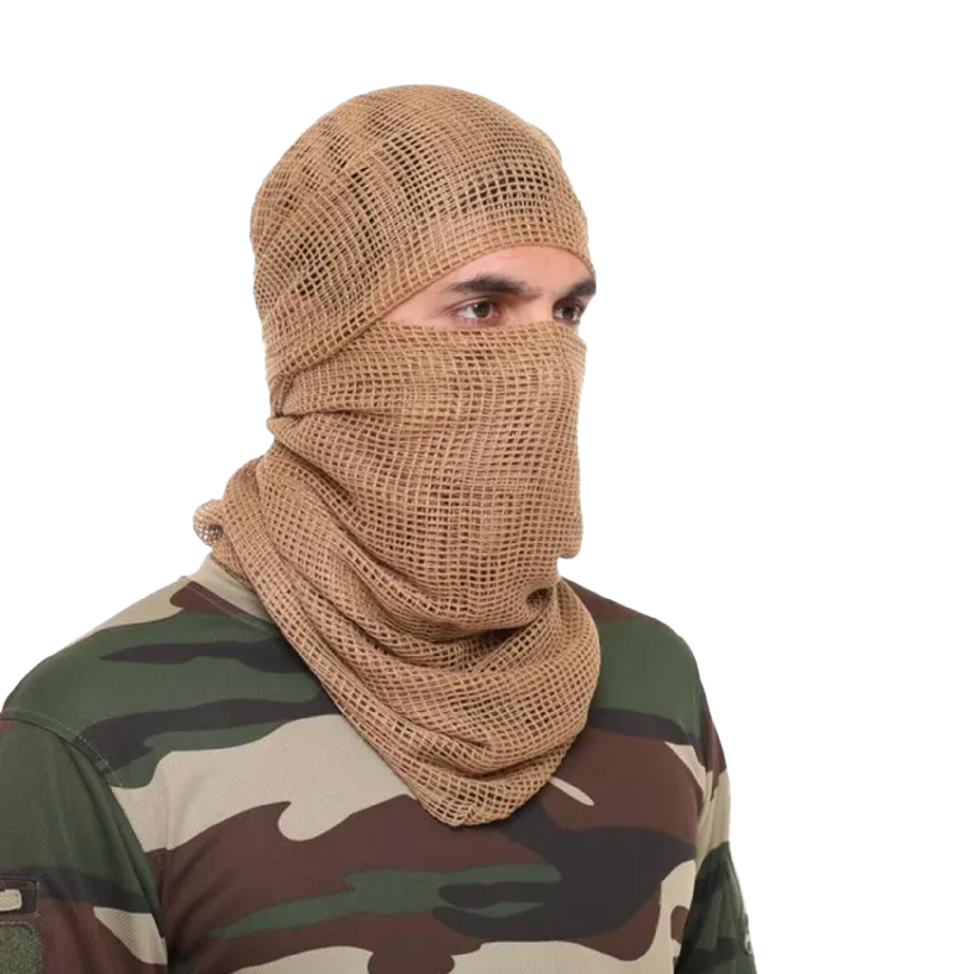 Bej Kare Fileli Askeri Şal, Fileli Puşi, Gizlenme Ağı Tactical File Puşi