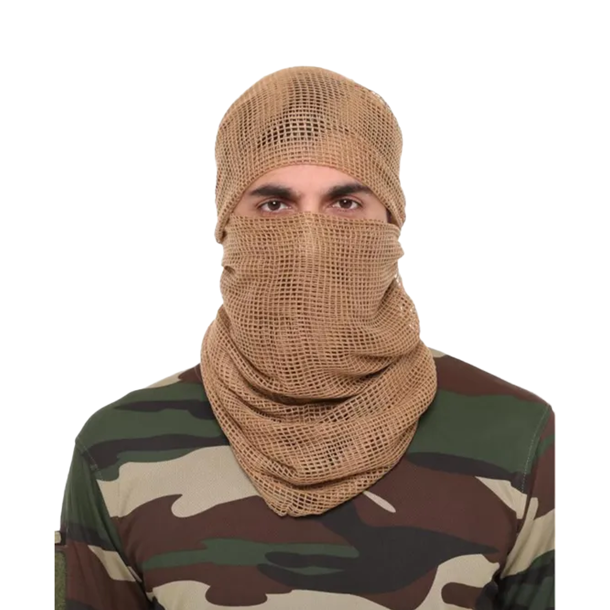Bej Kare Fileli Askeri Şal, Fileli Puşi, Gizlenme Ağı Tactical File Puşi