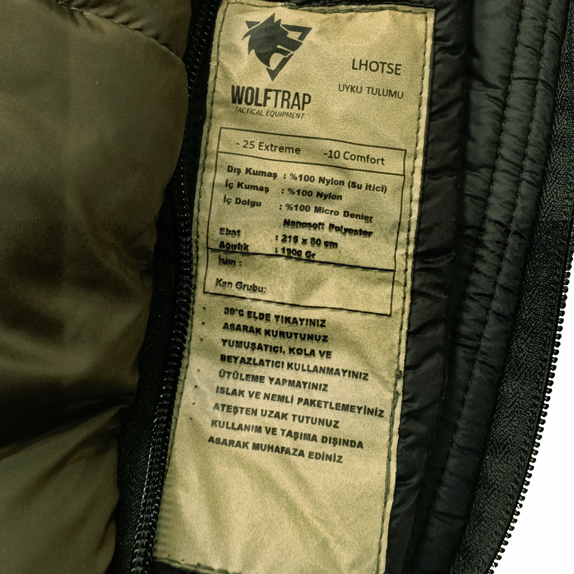 Uyku Tulumu -25, WOLFTRAP Uyku Tulumu, Askeri Uyku Tulumu