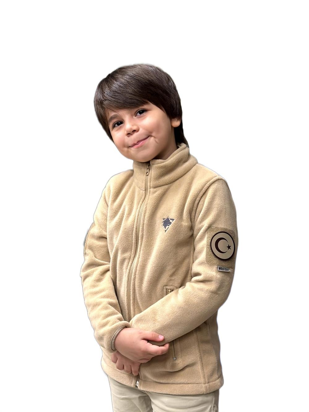Çocuk Taktikal Polar Bej