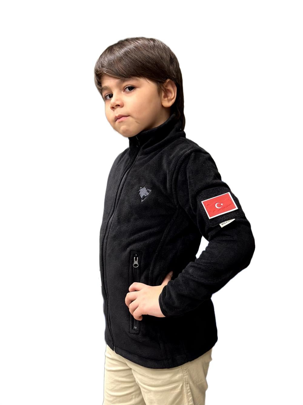 Çocuk Taktikal Polar Siyah