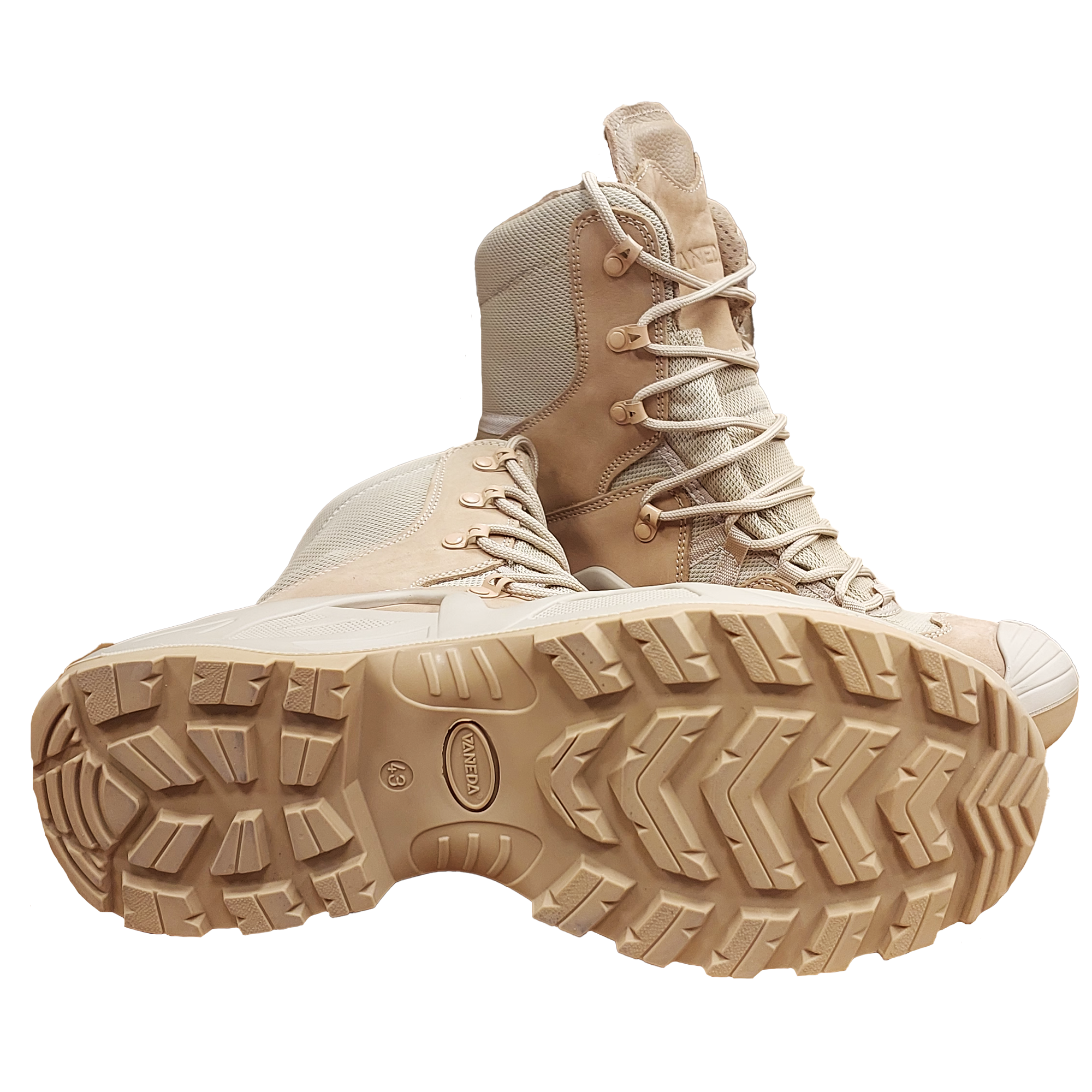Vaneda 1490 Erkek Bej Kaydırmaz Tabanlı Su Geçirmez Nubuk Deri Bot