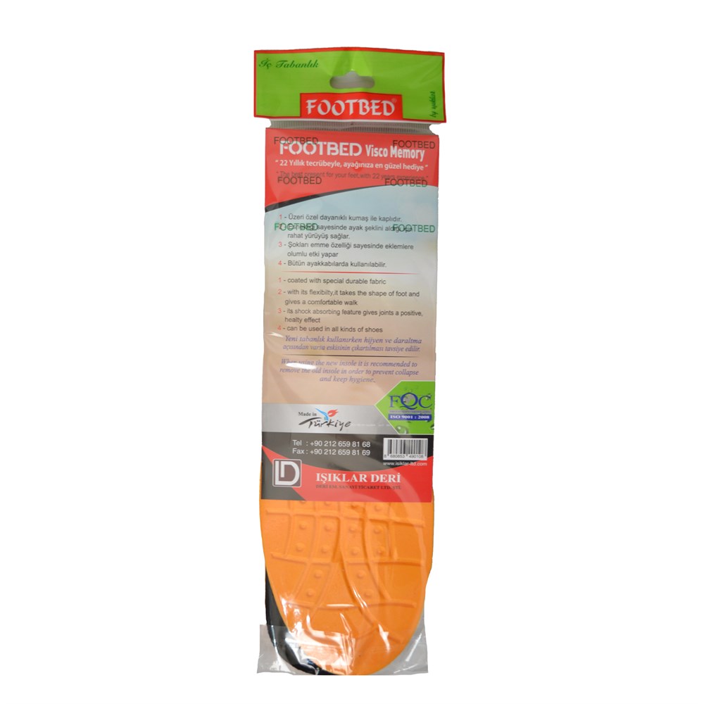 Footbed Visco Memory Konforlu Tabanlık
