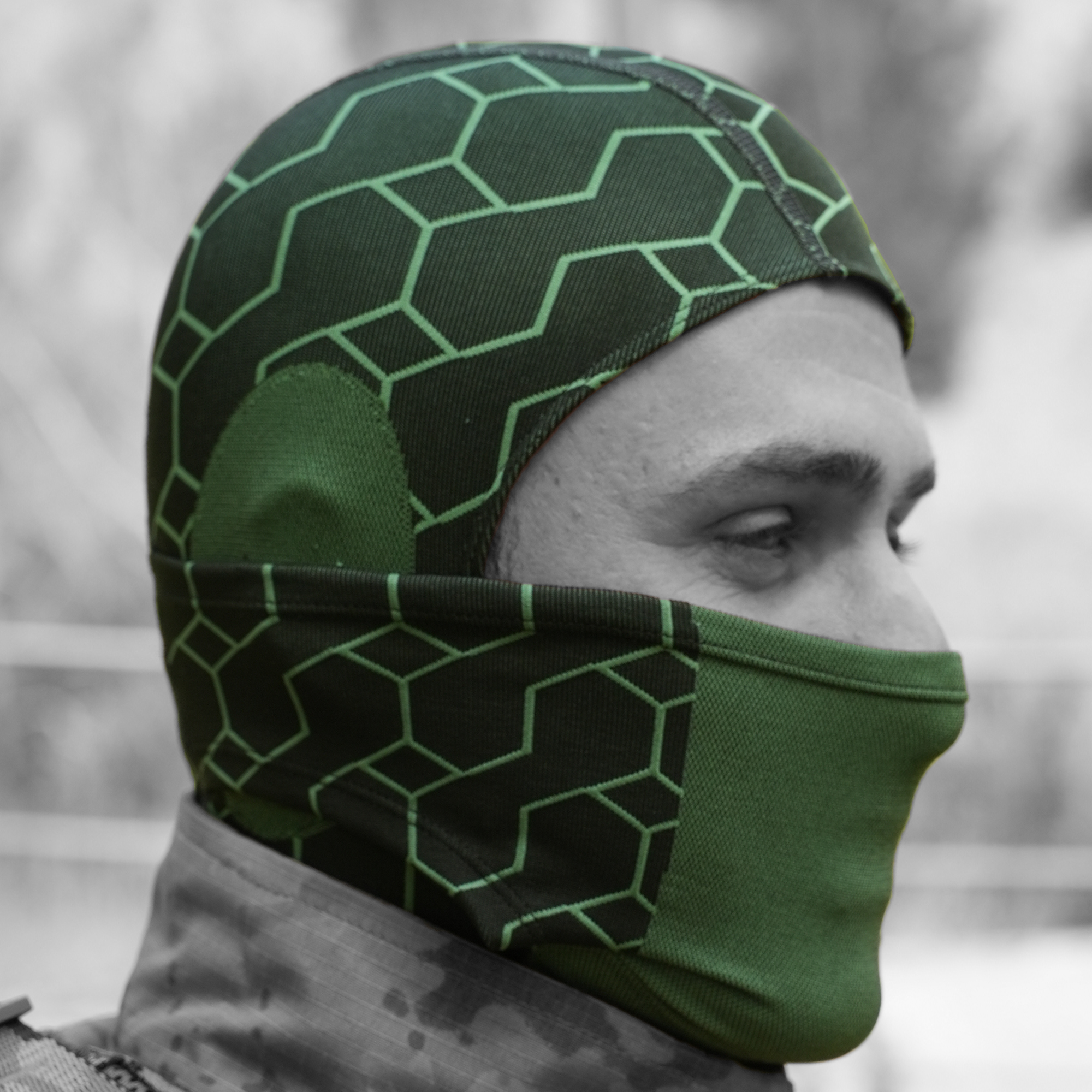 Haki Termal Rüzgar Geçirmez Balaklava Kar Maskesi