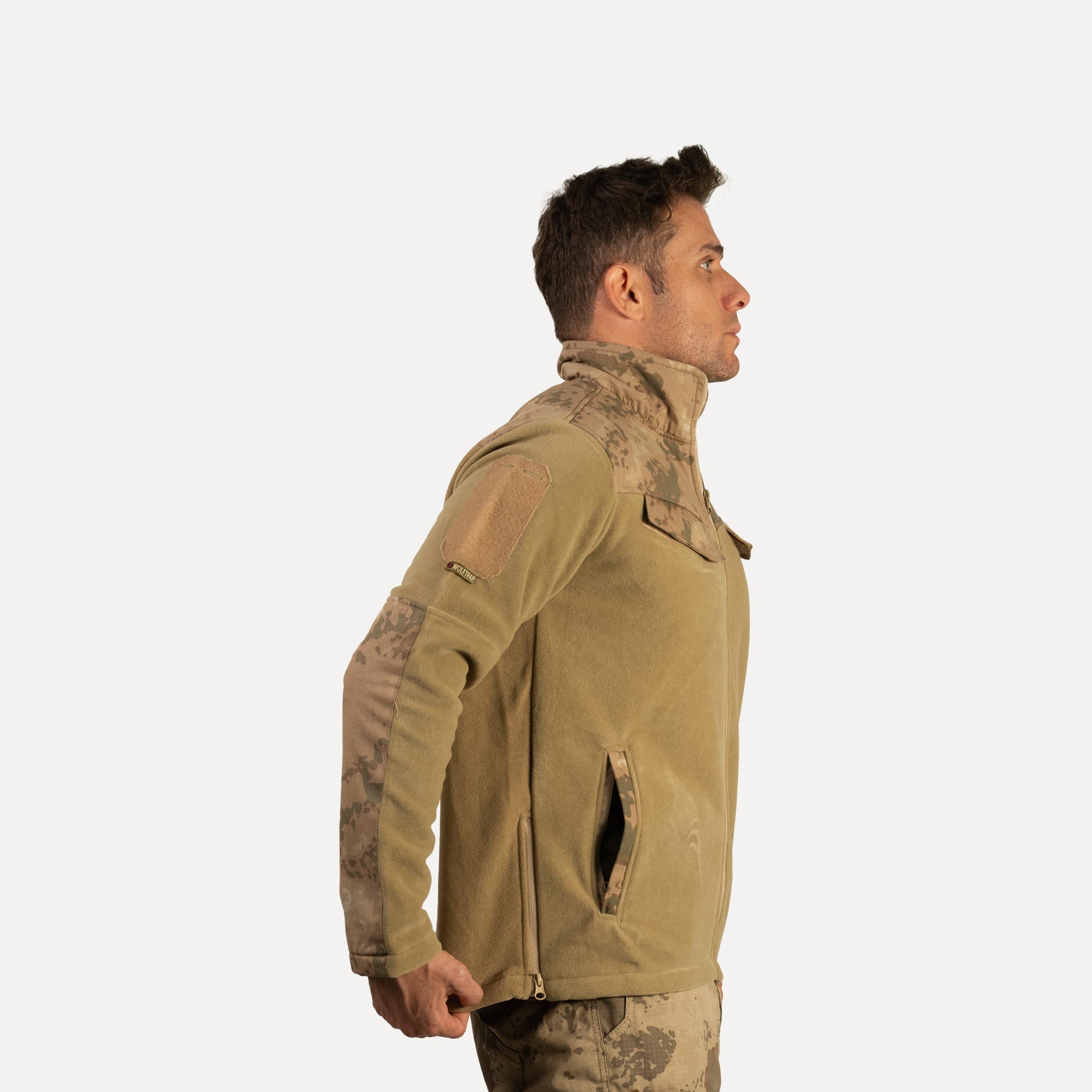 Jandarma Kamuflaj Desenli 5 Cepli Polar Ceket