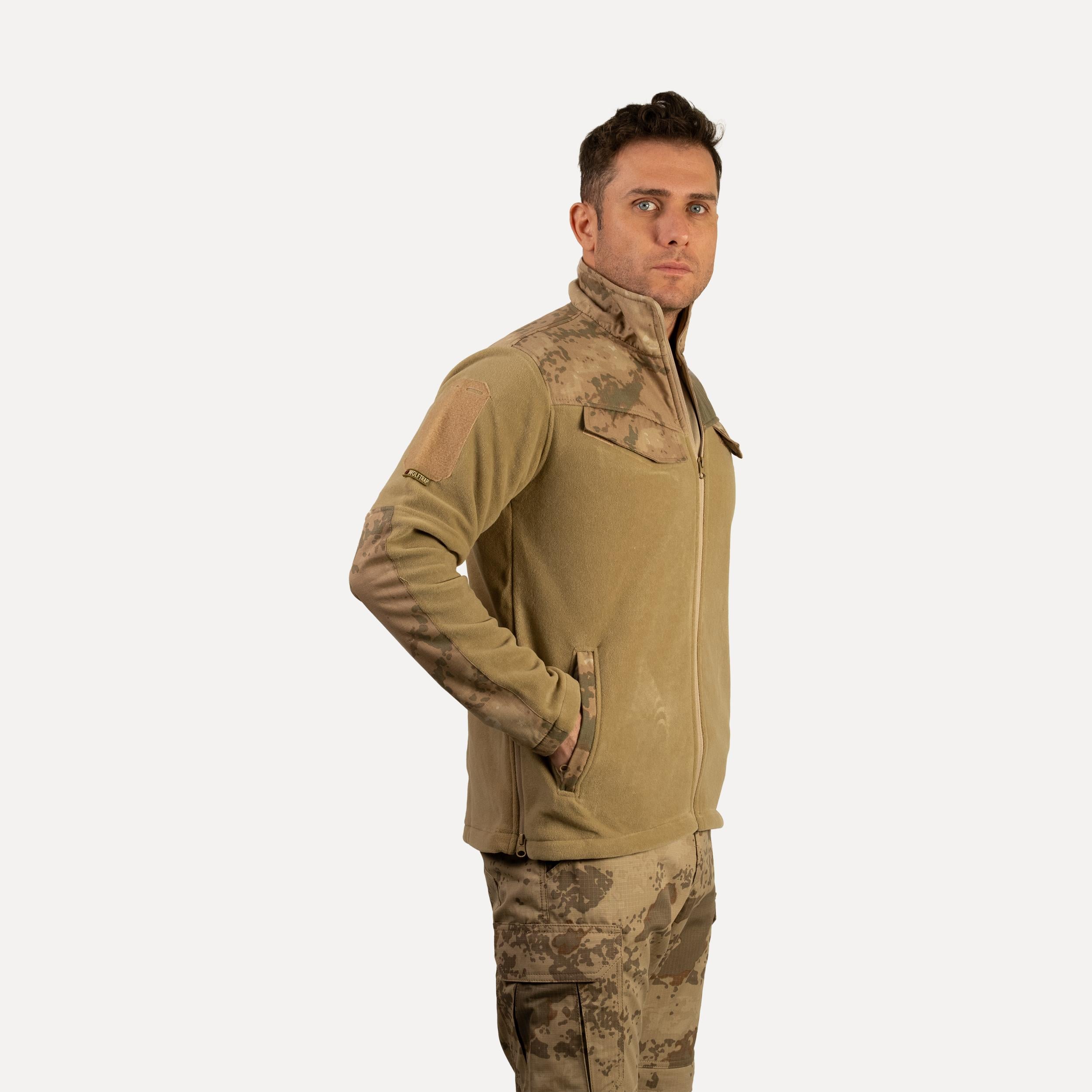 Jandarma Kamuflaj Desenli 5 Cepli Polar Ceket