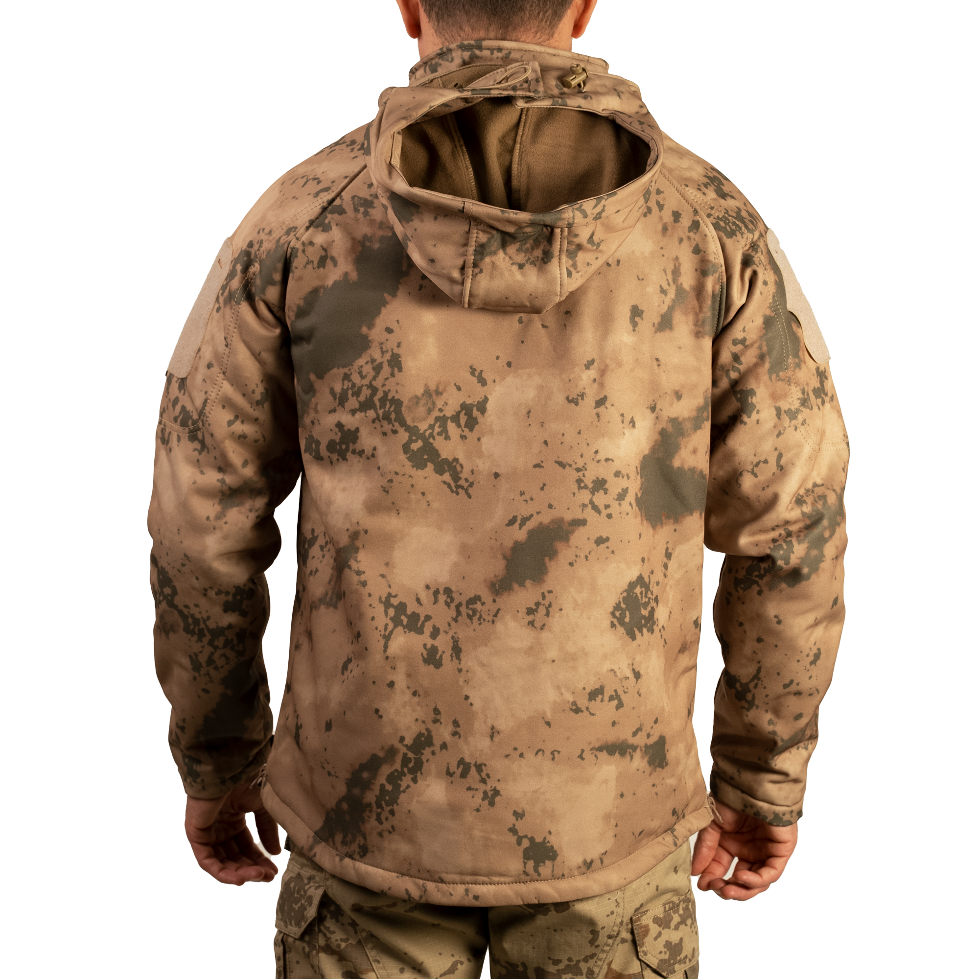 Jandarma Kamuflaj Softshell Mont 2036 5 Cepli Çöl Kamuflaj Mont