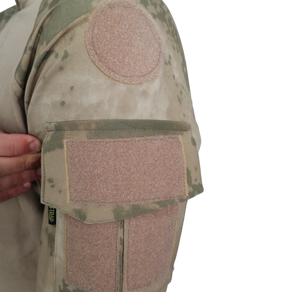 Jandarma Kamuflaj Taktik Operasyon Tişörtü, 4 Cepli Kamuflaj Combat