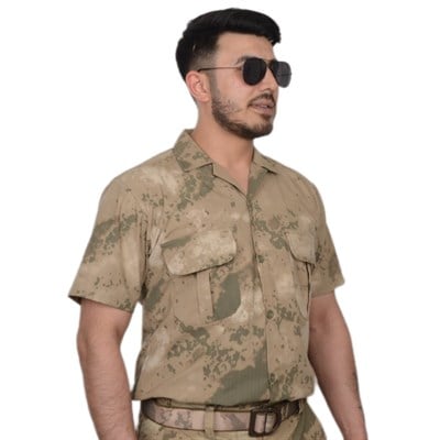 Jandarma Kamuflaj Kısa Kollu Yazlık Gömlek