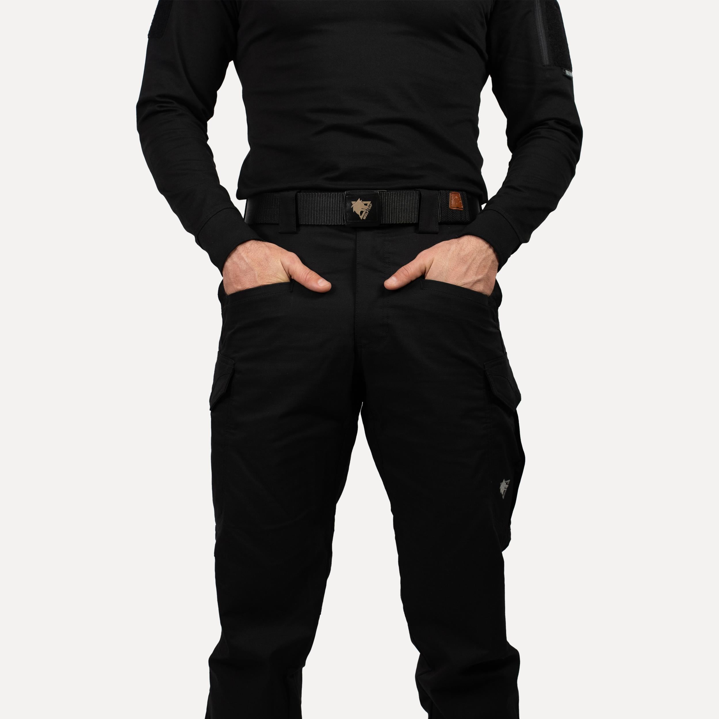 Kaan Taktik Pantolon Siyah 8 Cepli Ripstop Koruma Pantolonu