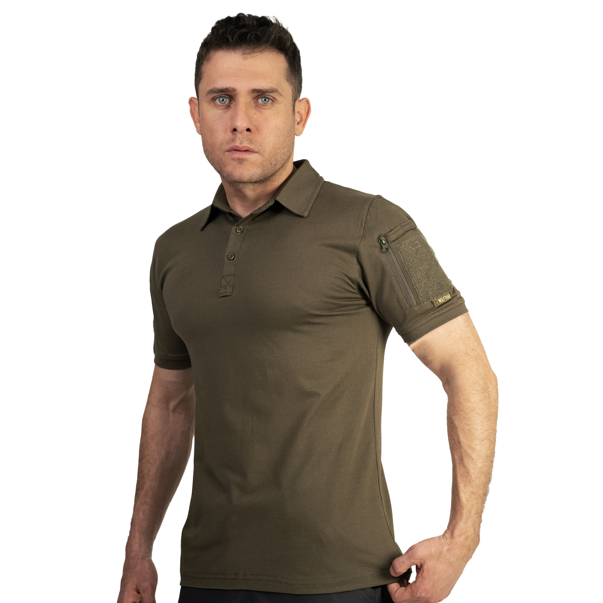 KAPAN Polo Yaka 2 Cepli Kısa Kollu Taktik T-Shirt Haki