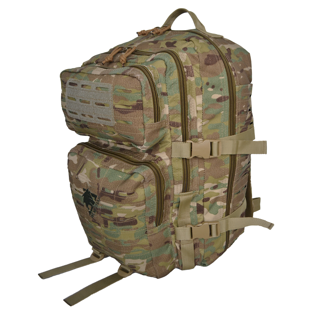 Lazer Kesim 45 Litre Multicam Kamuflaj Desenli Sırt Çantası, Taktik Çanta