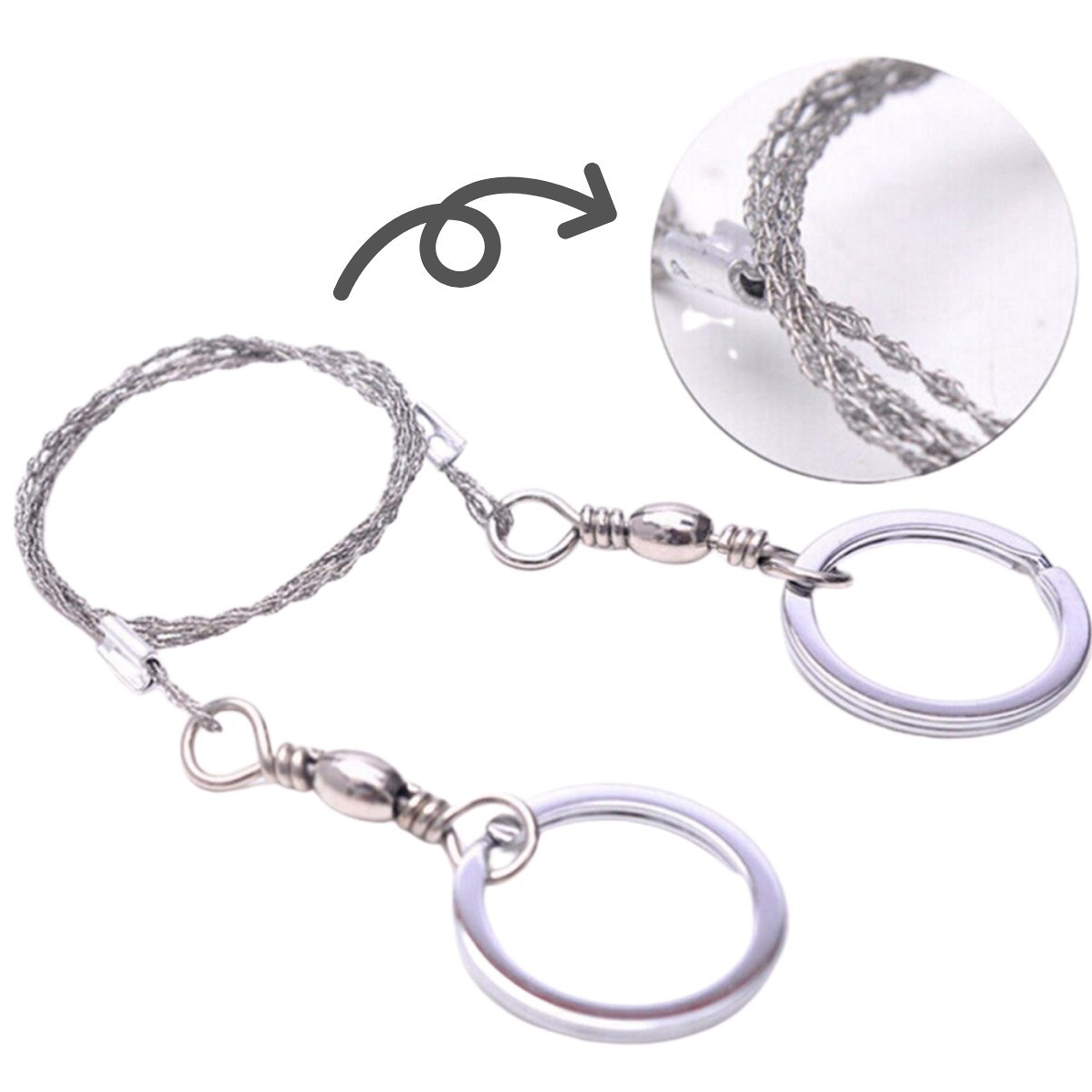 Taşınabilir Mini Zincir Cep Testeresi Dişli Tel Ahşap Plastik Metal Kıl Testere Kamp Testere