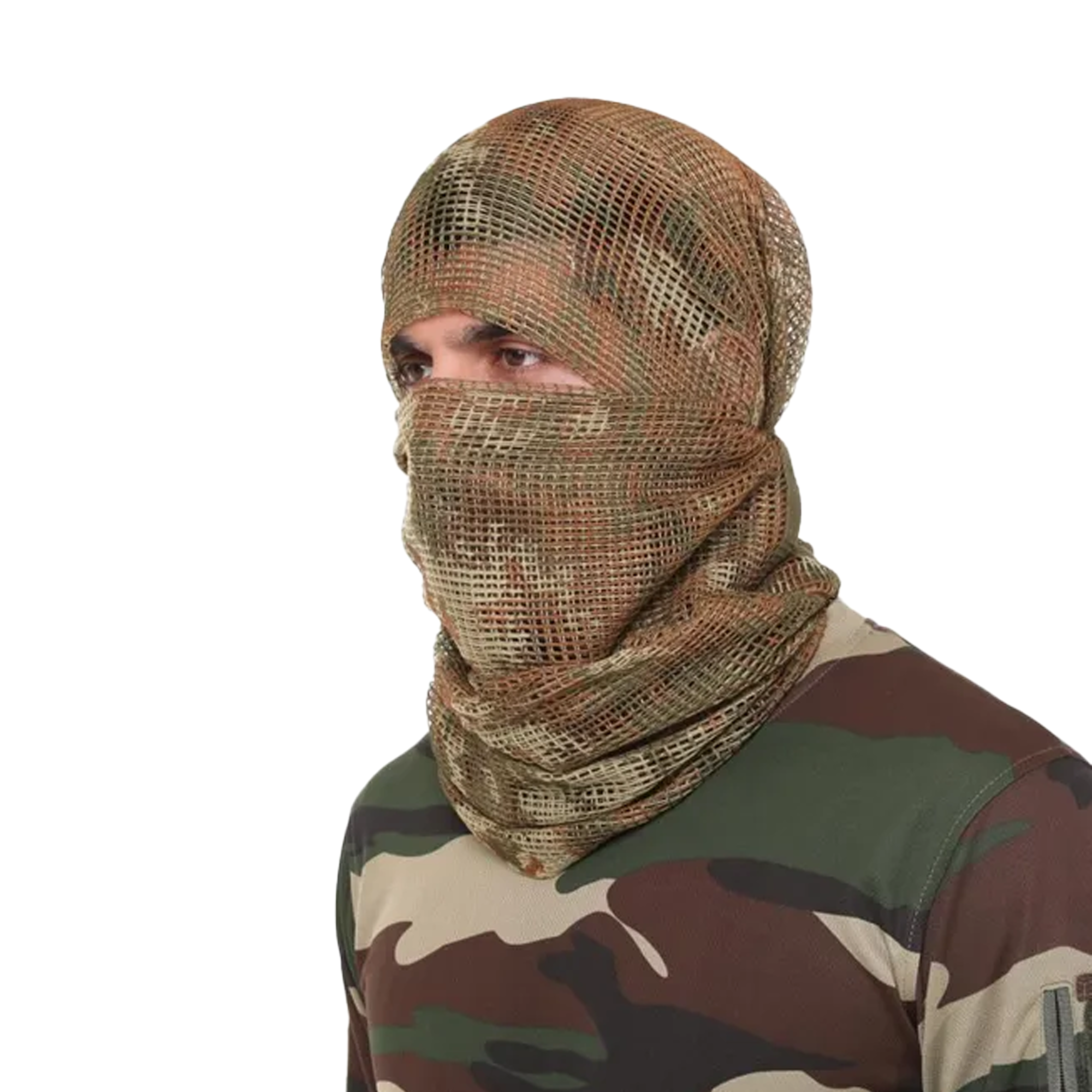 Orman Kamuflaj Kare Fileli Askeri Şal, Fileli Puşi, Gizlenme Ağı Tactical File Puşi