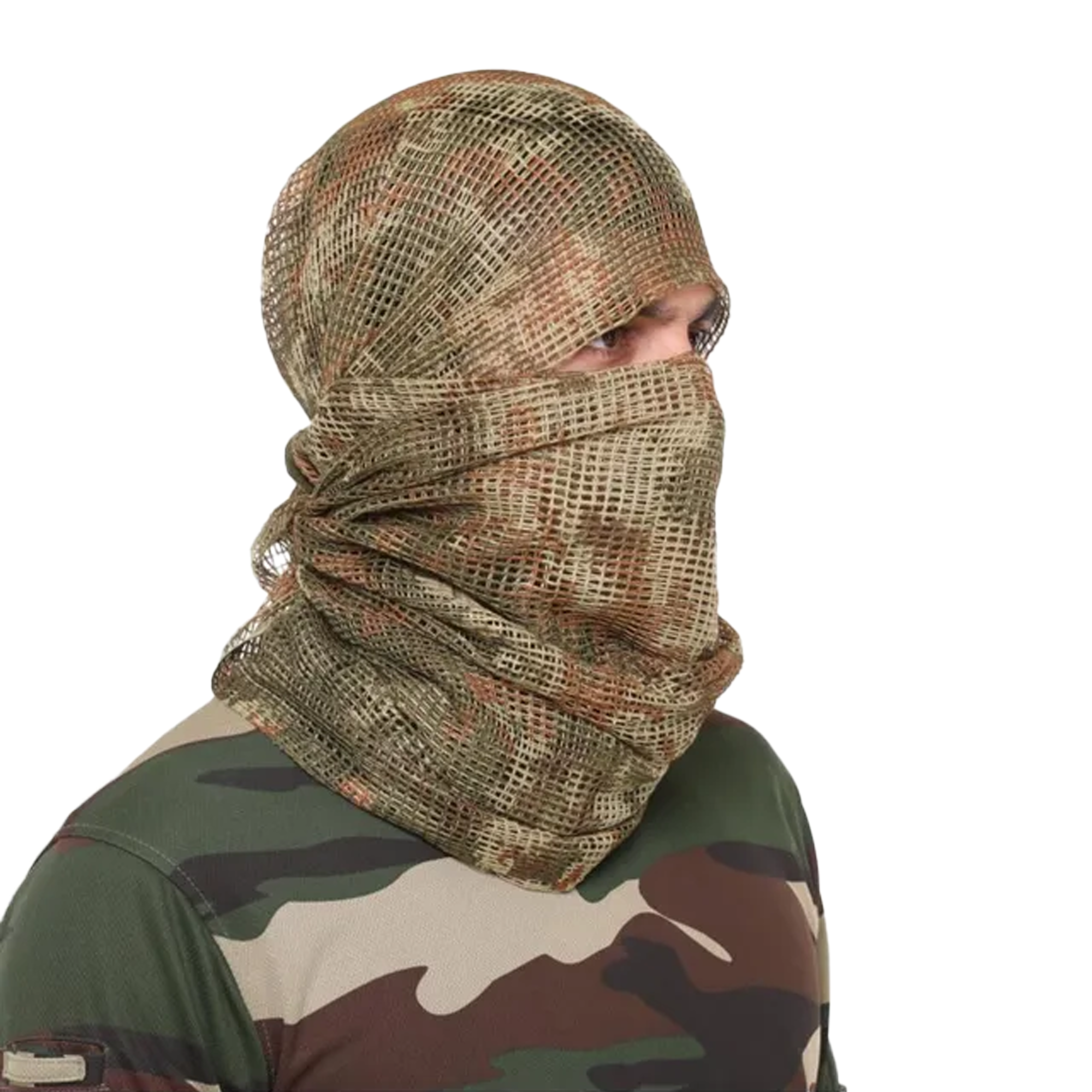 Orman Kamuflaj Kare Fileli Askeri Şal, Fileli Puşi, Gizlenme Ağı Tactical File Puşi