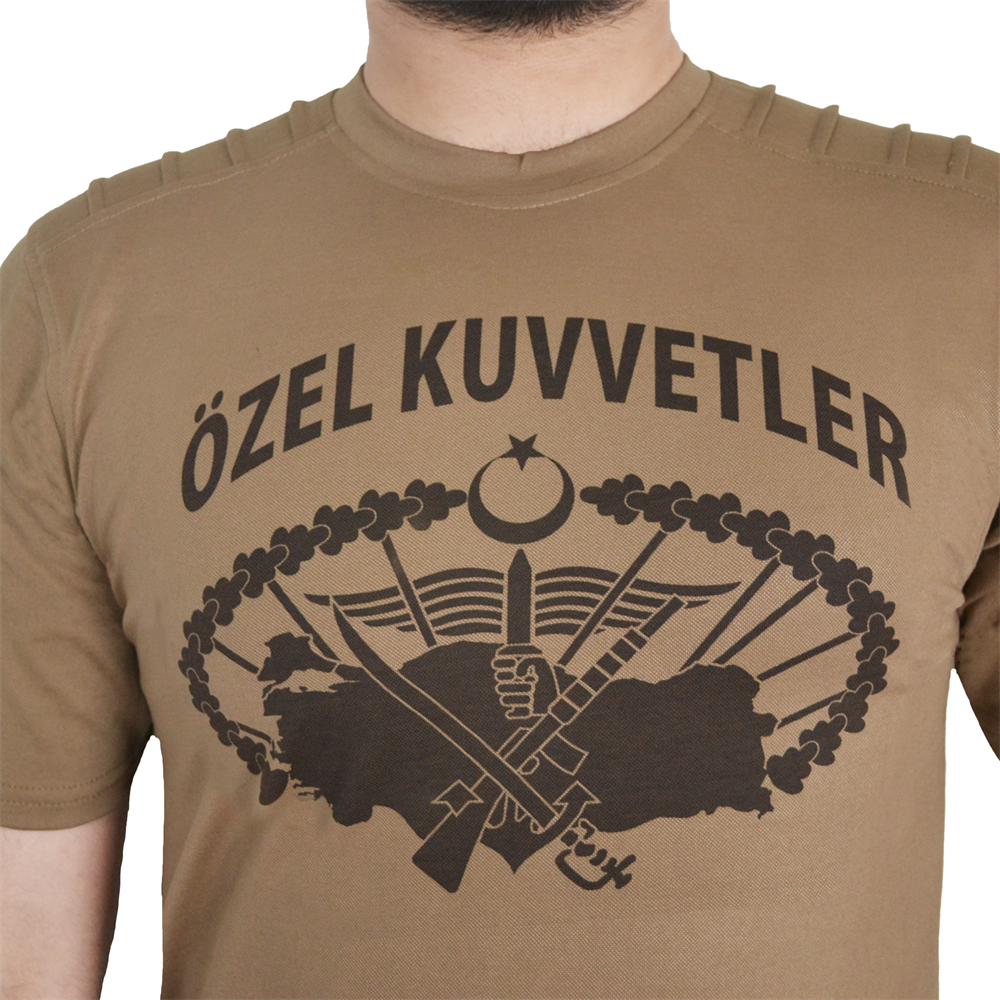 Özel Kuvvetler Yazılı Kısa Kollu Baskılı Taktik Tişört Nano