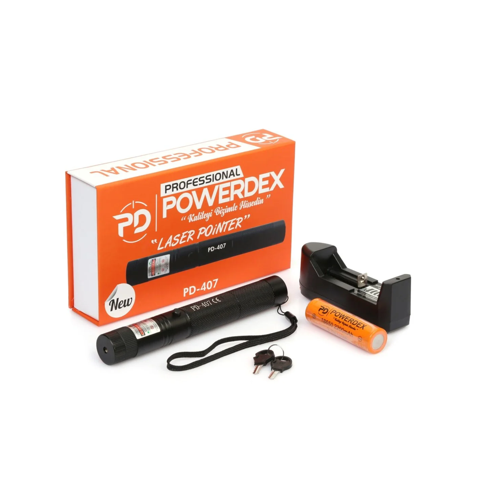PD-407 Şarjlı Yeşil Lazer Pointer