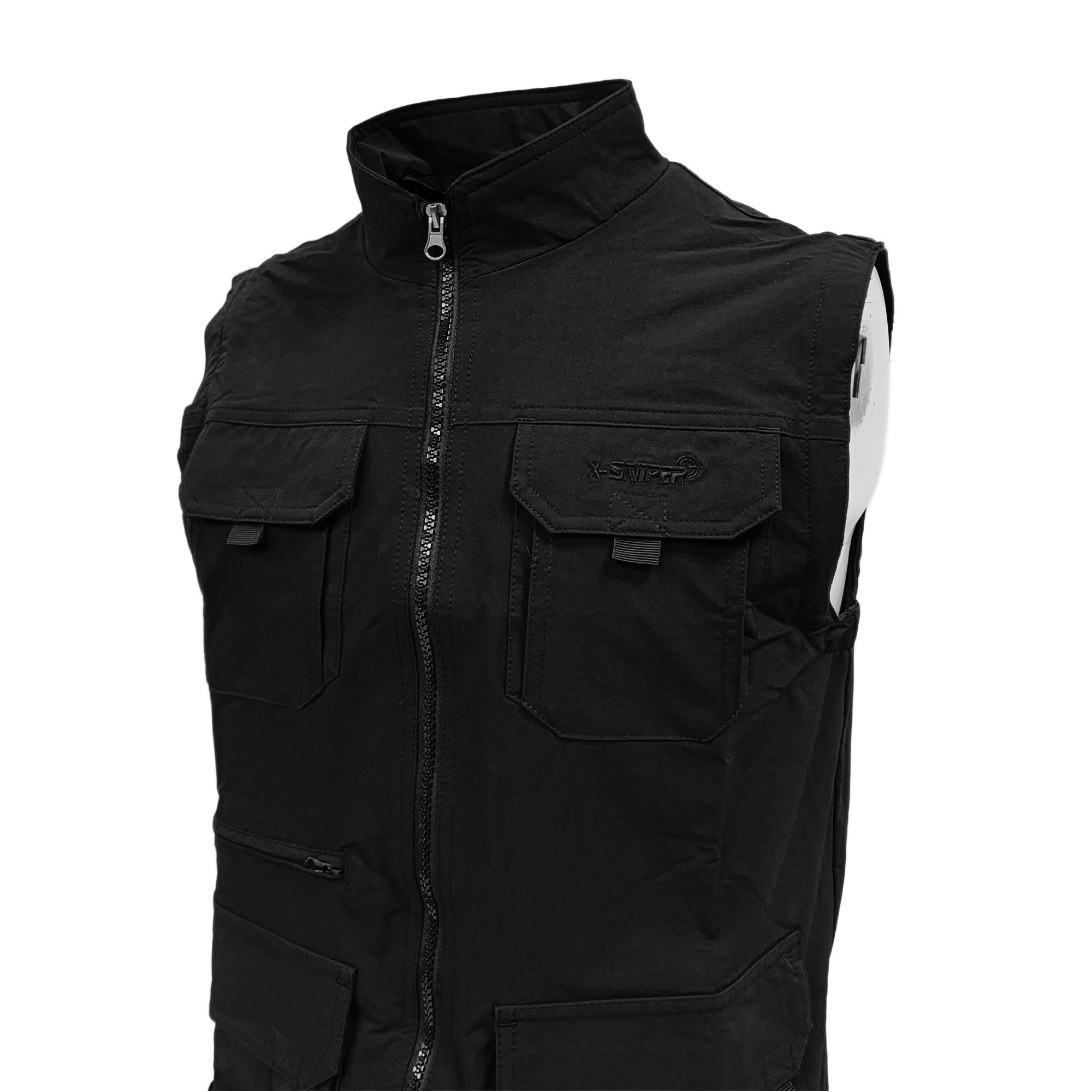 Sniper-X Outdoor Yelek Siyah, 8 Cepli Outdoor Yelek