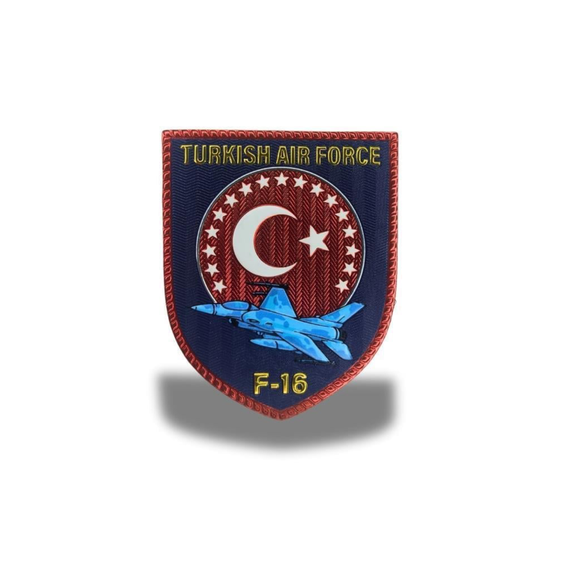 Turkish Air Force F-16 Plastik Arkası Cırtlı Arma Patch