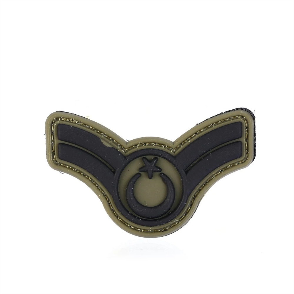 Astsubay Çavuş 3D Silikon Patch(Arma) Haki