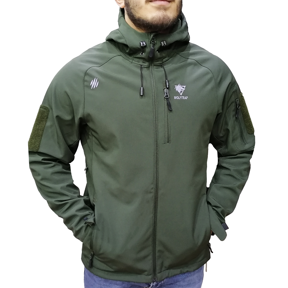 Wolftrap 5 Cepli Kapüşonlu Softshell Soğuk Geçirmez Mont Haki