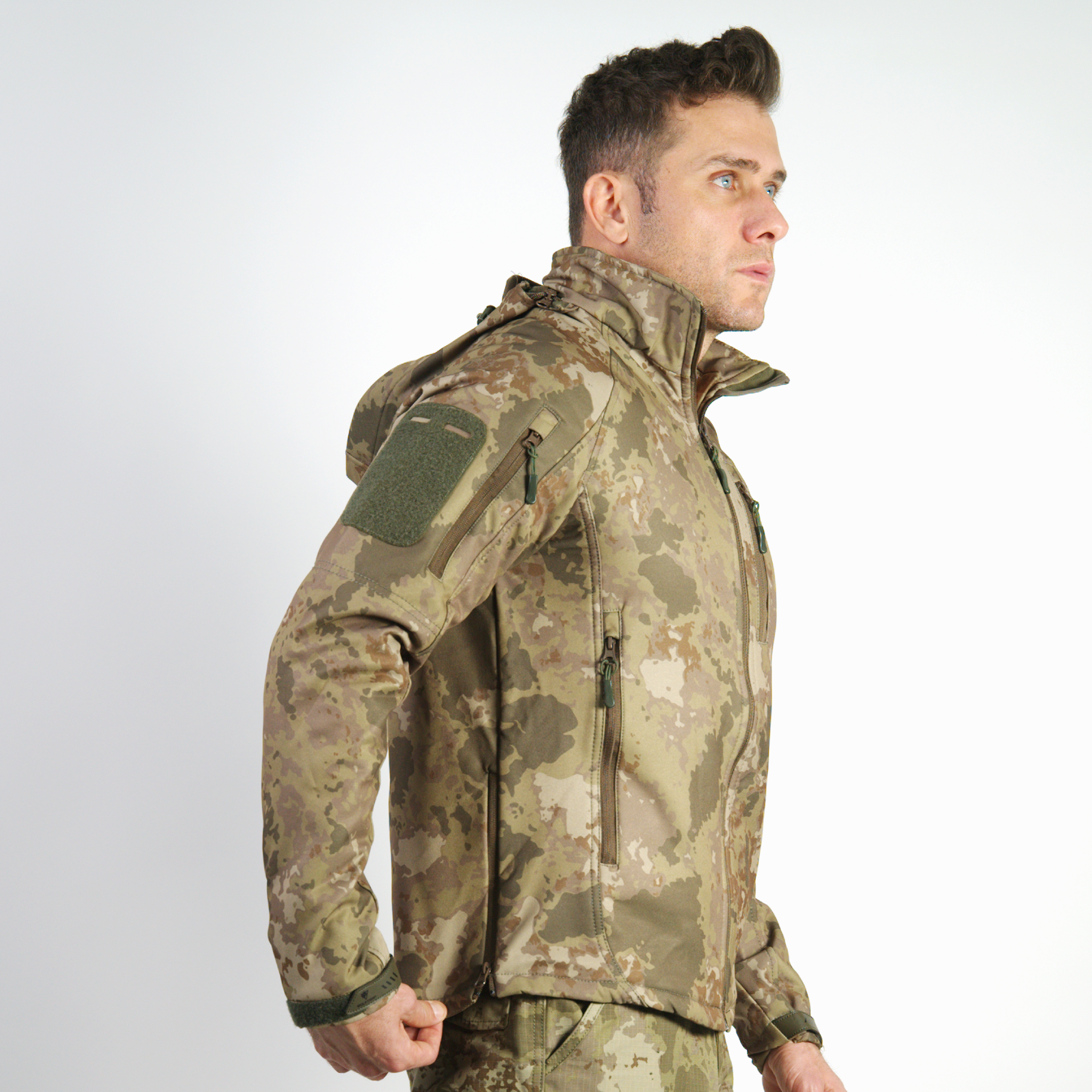 Wolftrap Askeri Kamuflaj Desenli Softshell Mont 4516 Su Rüzgar Geçirmez Mont
