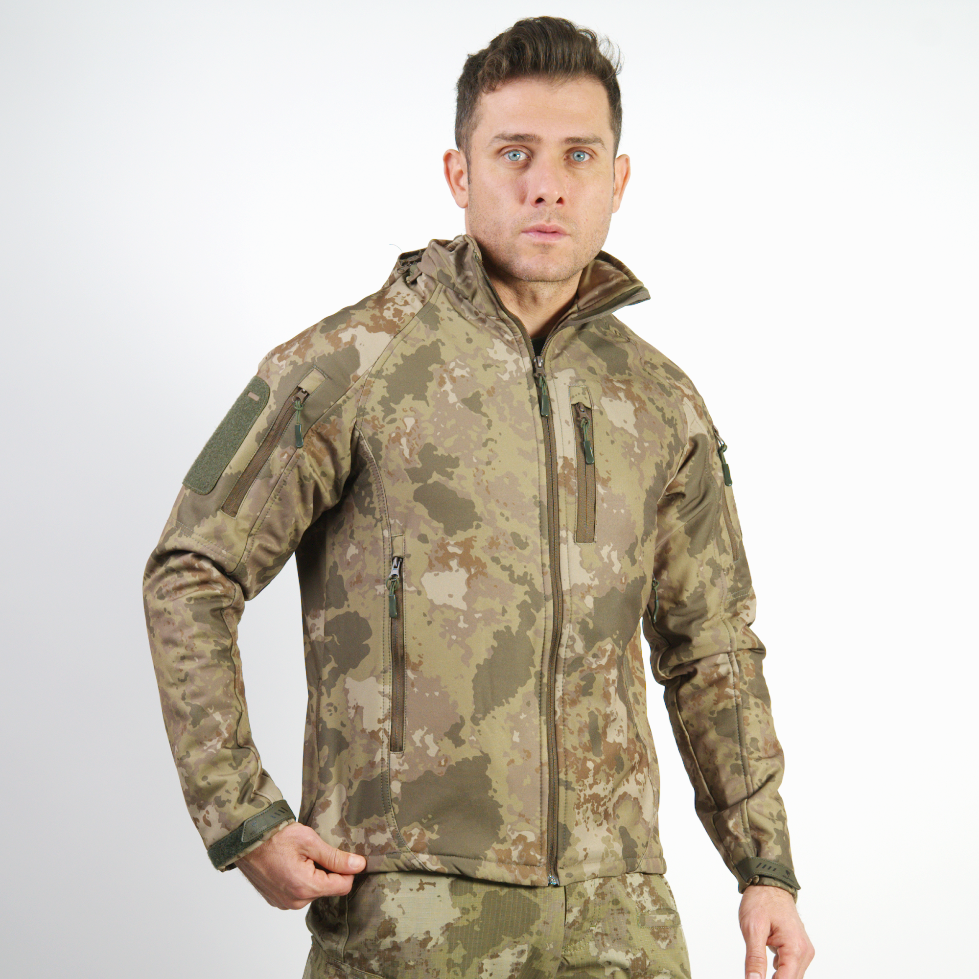 Wolftrap Askeri Kamuflaj Desenli Softshell Mont 4516 Su Rüzgar Geçirmez Mont