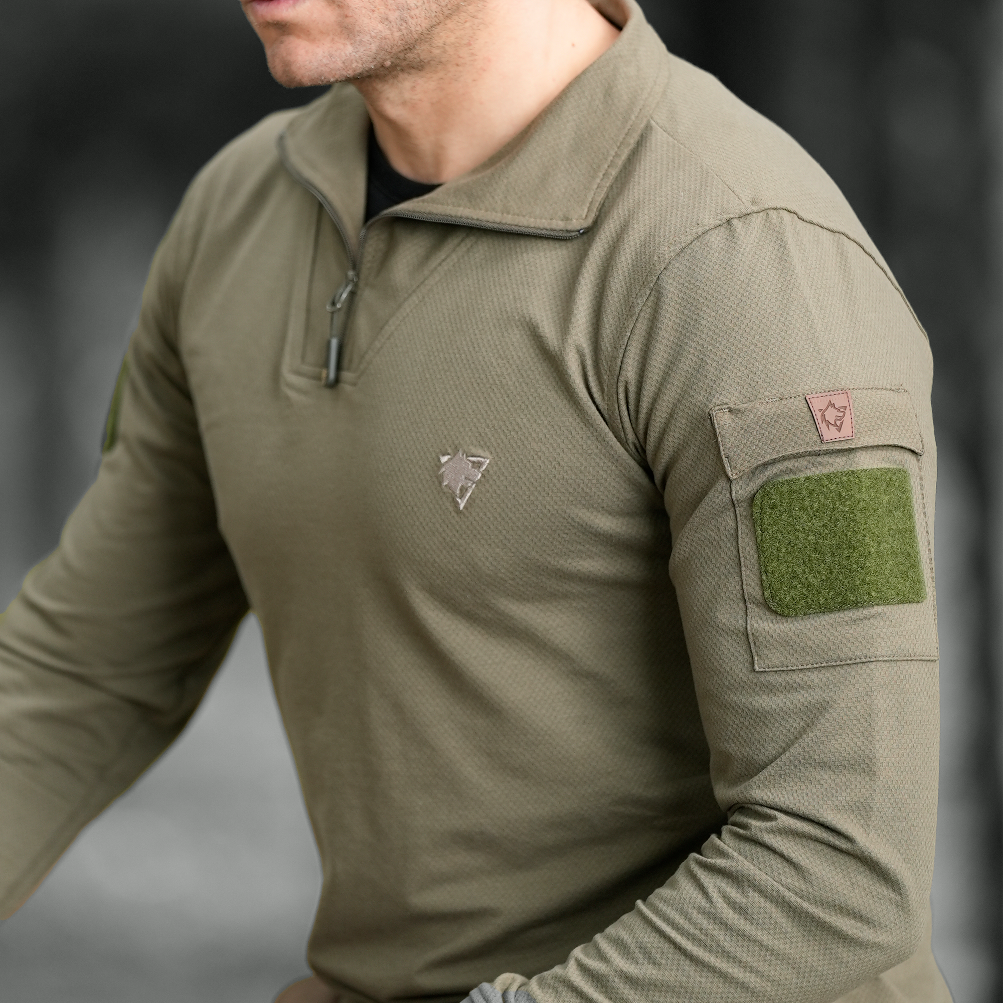 IRAZ Balıkçı Yaka Uzun Kollu Taktik T-Shirt Haki