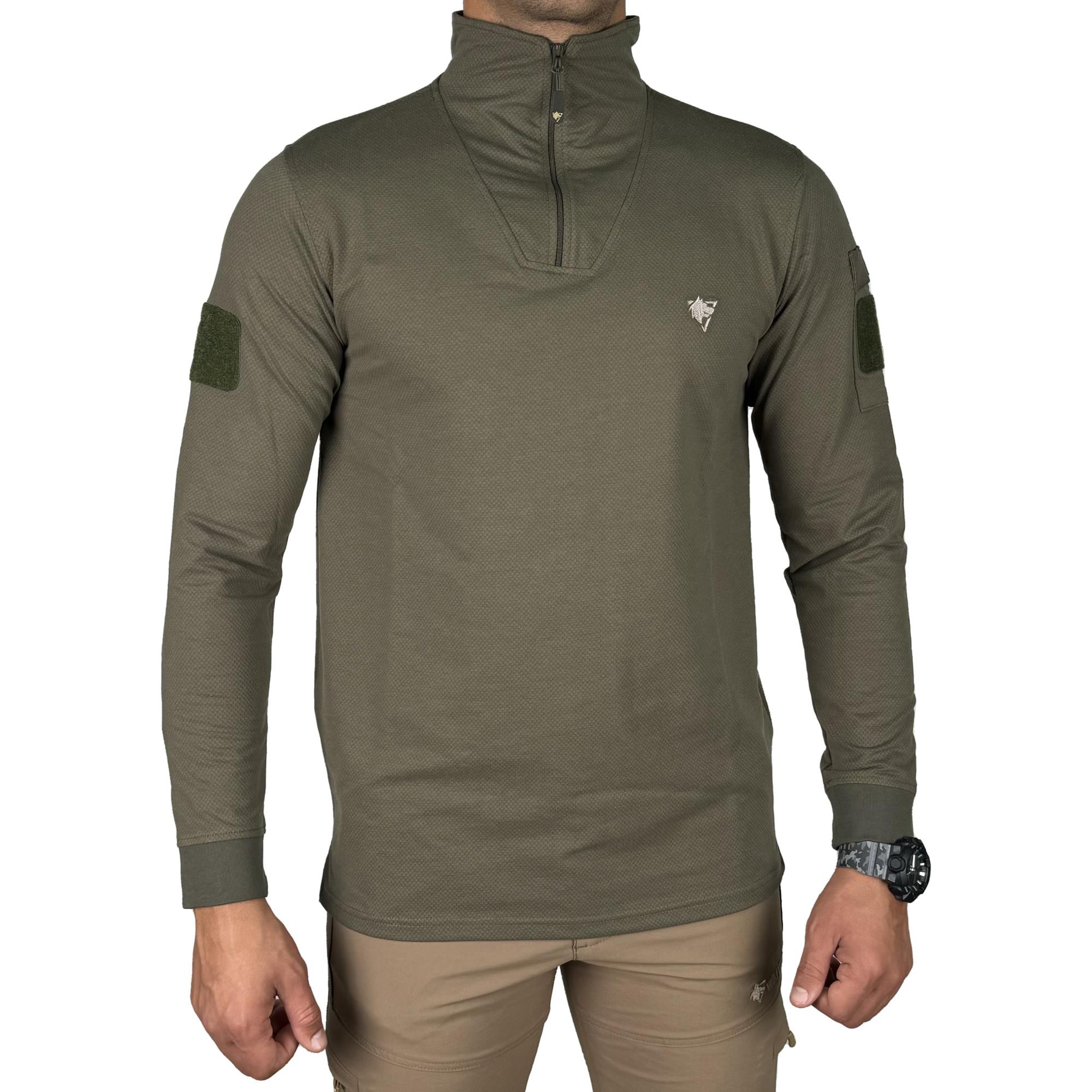IRAZ Balıkçı Yaka Uzun Kollu Taktik T-Shirt Haki