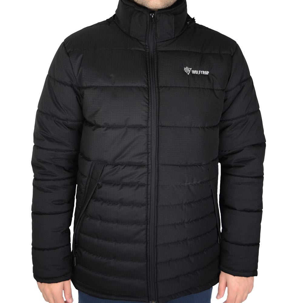 Wolftrap Kapüşonlu Kapitone Mont Siyah