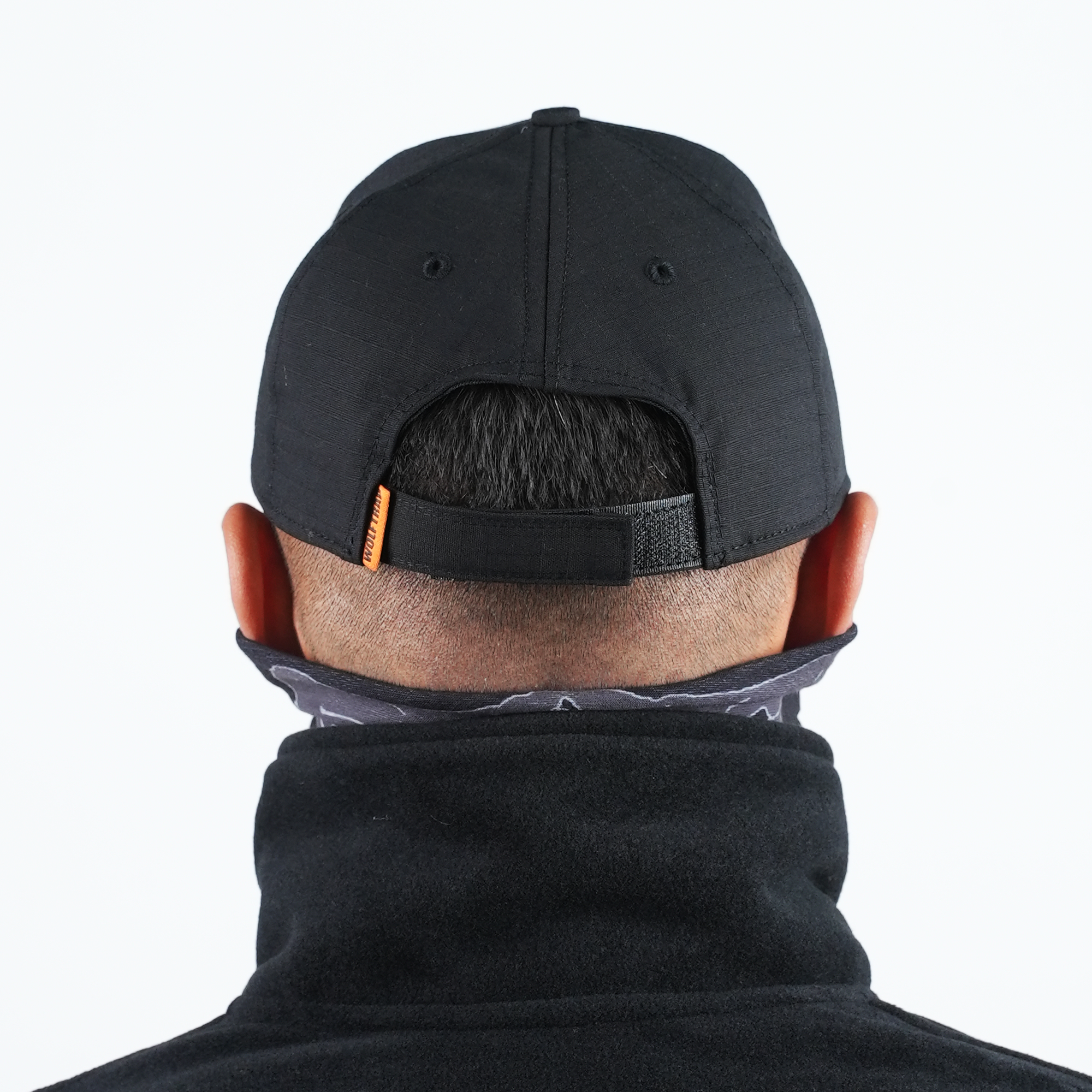 Kurt Logolu Ripstop Kumaş Siyah Şapka