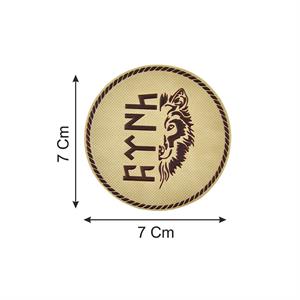 Türk Yazılı, Kurt Logolu Patch, Askeri Cırtlı Peç