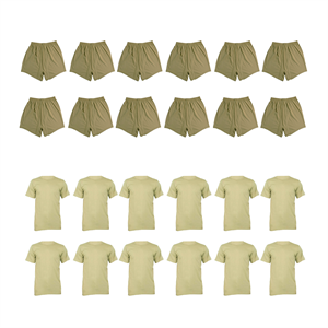 12li Askeri Boxer Ve Fanila Seti, Askere Yeni Gidenler İçin %100 Pamuk Fanila Ve Don Seti