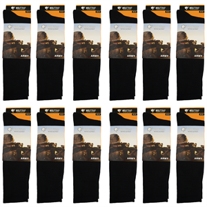 12li Askeri Kışlık Termal Çorap Seti, Kalın Termal Çorap Siyah