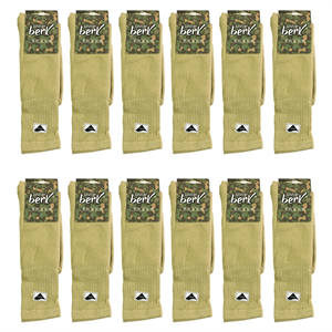 12li Kışlık Asker Çorap Seti, Pamuklu Askeri Çorap Bej Rengi