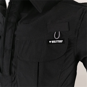 Wolftrap 2 Cepli Paraşüt Kumaş Rahat Kalıp Siyah Taktik Gömlek