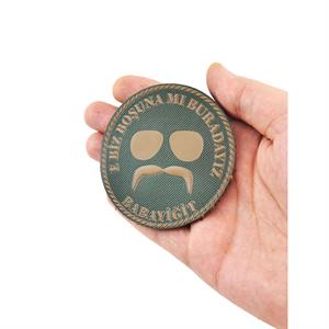 Kurtlar Vadisi Pala Haki Peç, Biz Boşuna Mı Buradayız Babayiğit Yazılı Haki Patch, Askeri Peç