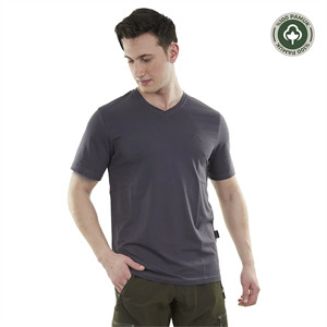 Alpinist Vortex Erkek T-Shirt Antrasit, V Yaka Tişört